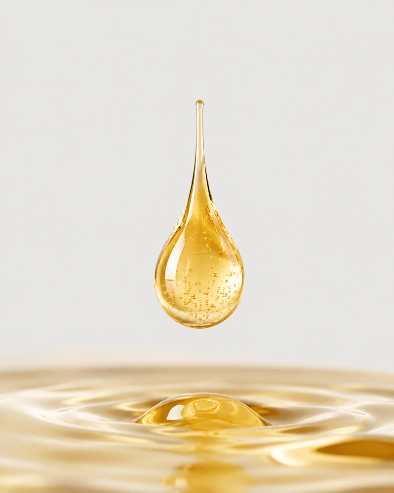 Golden Vitamin E oil droplet
